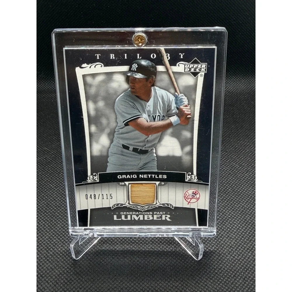 2005 Upper Deck Trilogy Graig Nettles Game Used Bat Relic 048/115 Yankees PA-GN